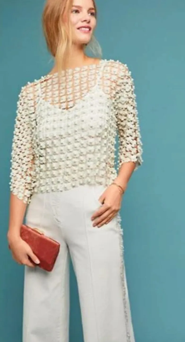Pearl lace top