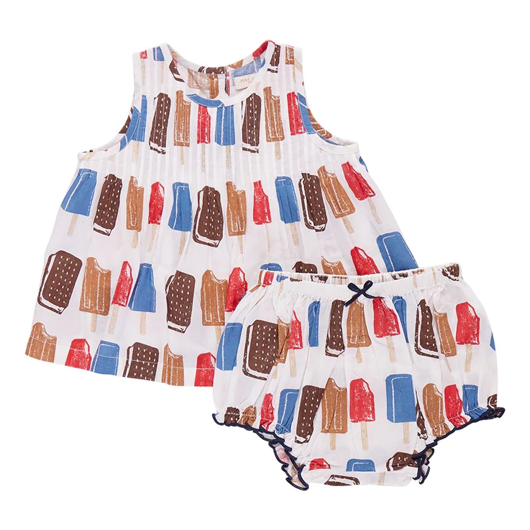 Pink Chicken Baby Girls Jaipur Set - Popsicles