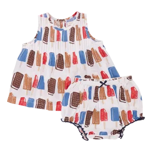 Pink Chicken Baby Girls Jaipur Set - Popsicles