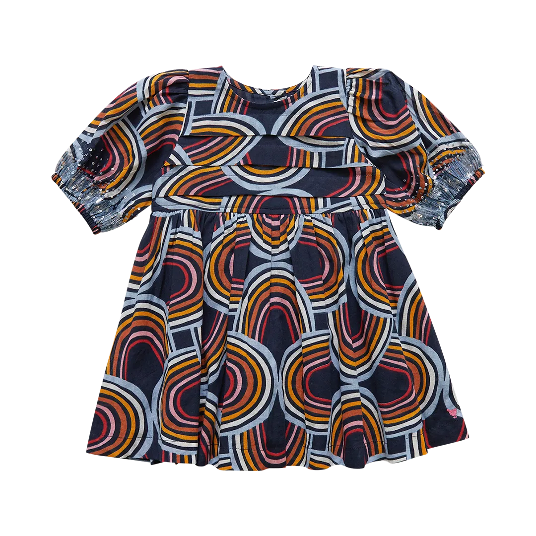 Pink Chicken Blue Rainbows Evelyn Dress