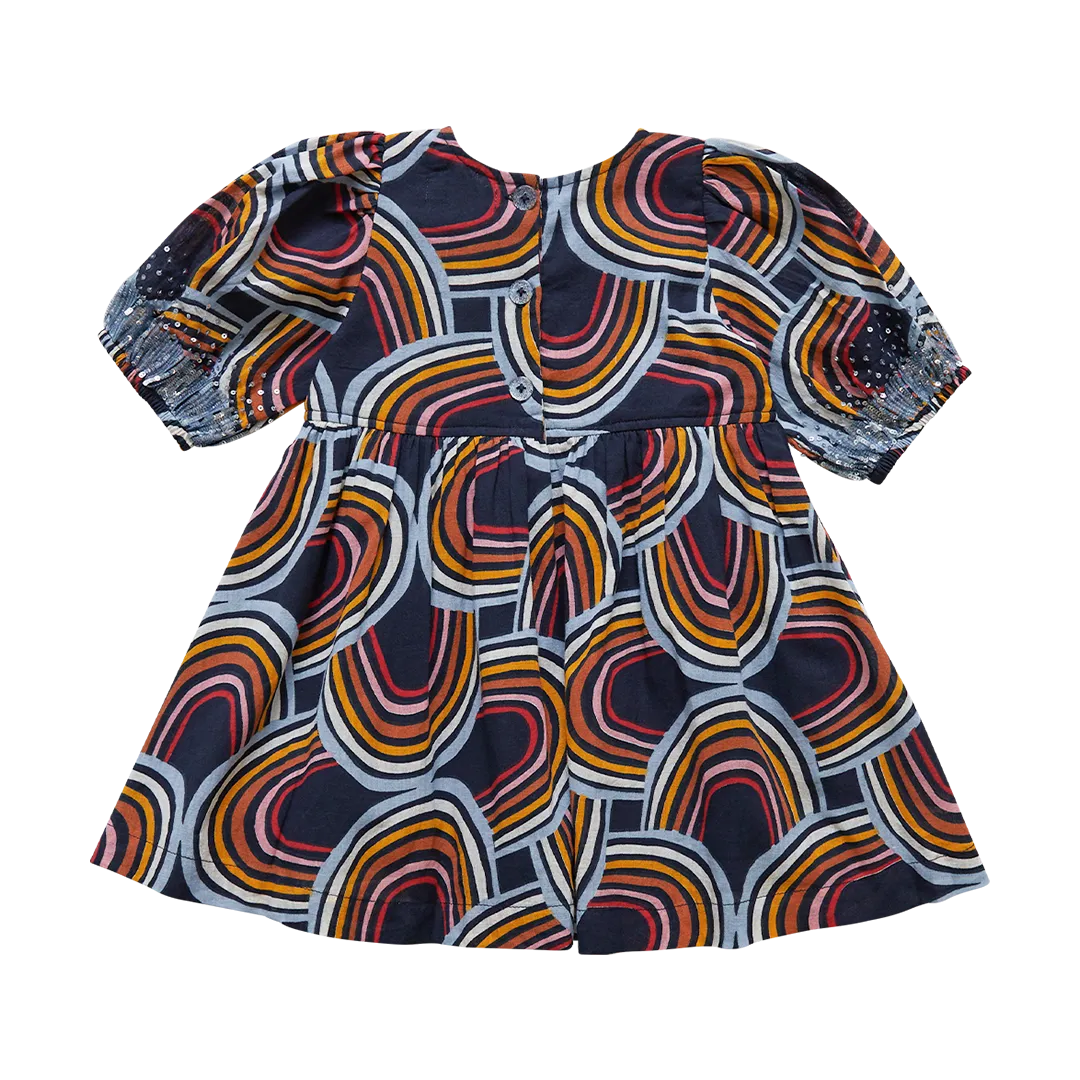 Pink Chicken Blue Rainbows Evelyn Dress