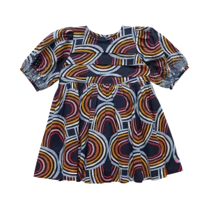Pink Chicken Blue Rainbows Evelyn Dress