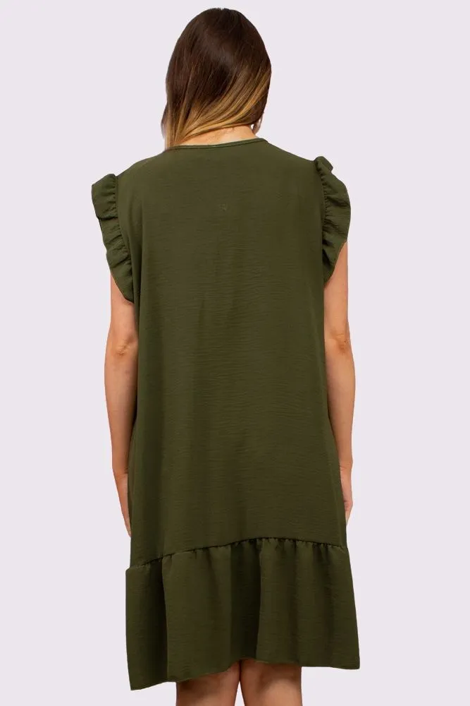 Plain Flared Hem Dress