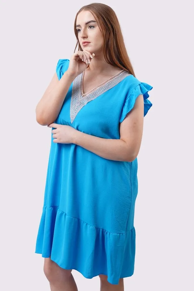 Plain Flared Hem Dress