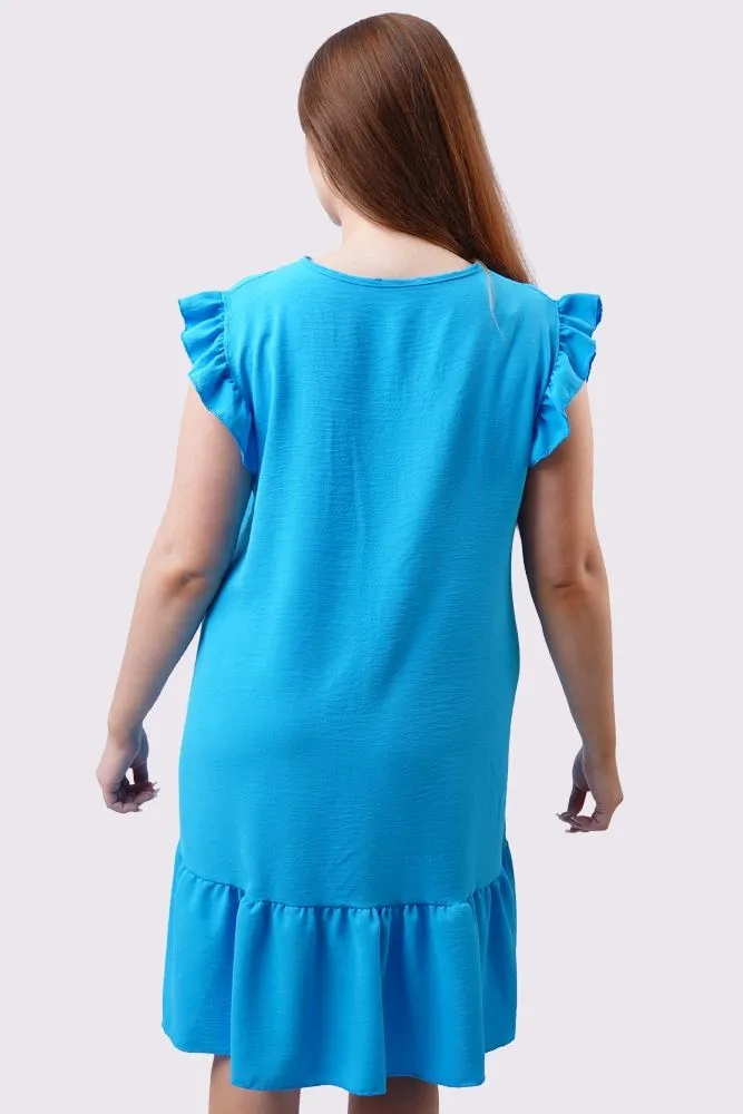 Plain Flared Hem Dress