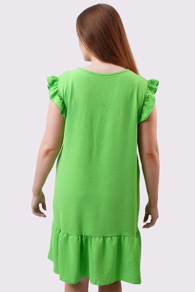 Plain Flared Hem Dress
