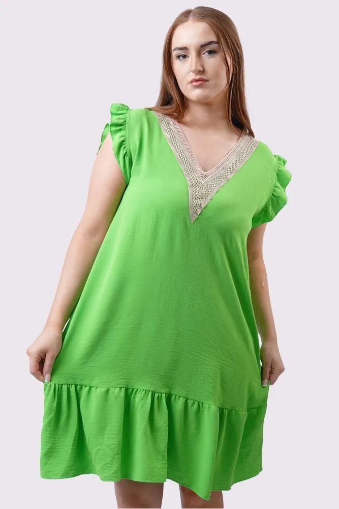 Plain Flared Hem Dress
