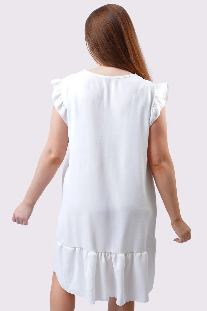 Plain Flared Hem Dress