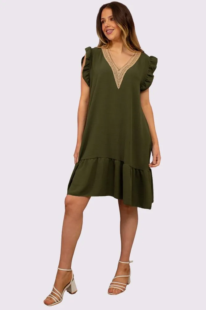 Plain Flared Hem Dress