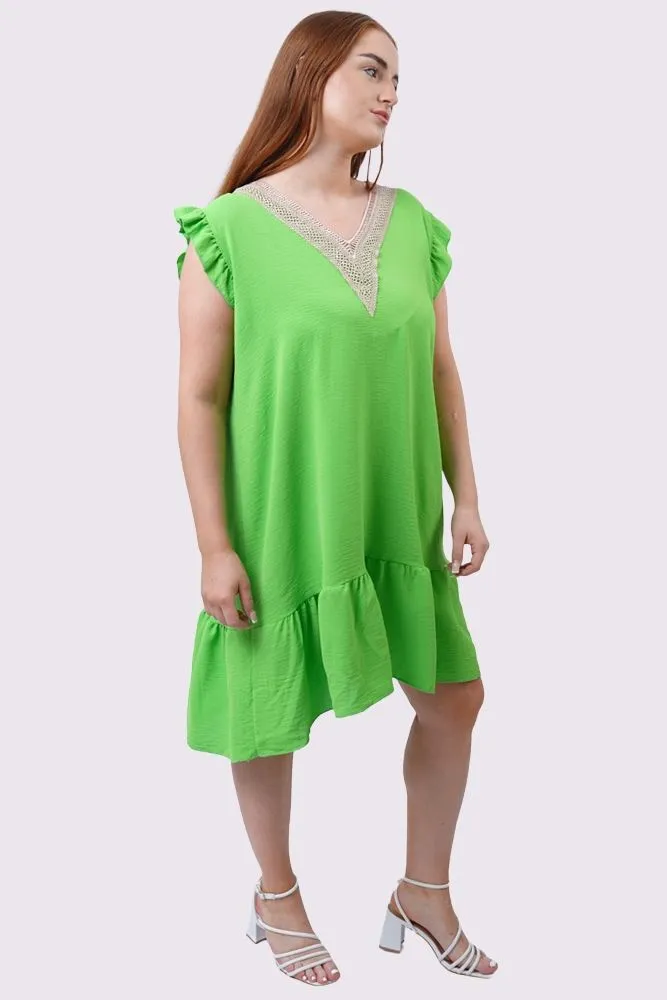 Plain Flared Hem Dress