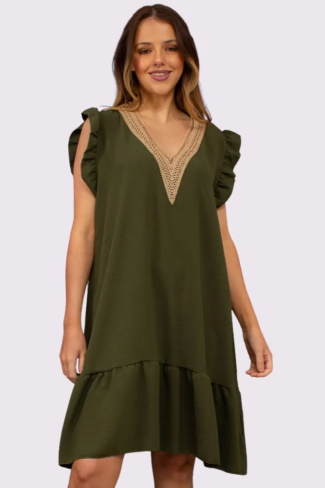 Plain Flared Hem Dress
