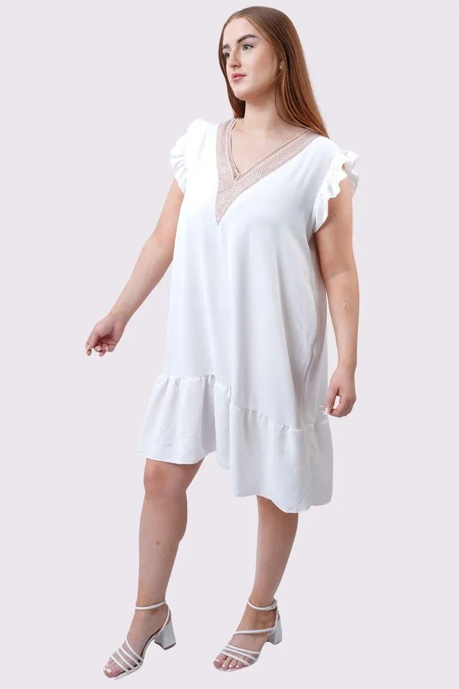 Plain Flared Hem Dress