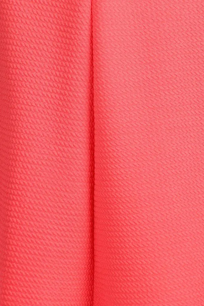 Plus Size V Neck Princess Pink Skater Dress
