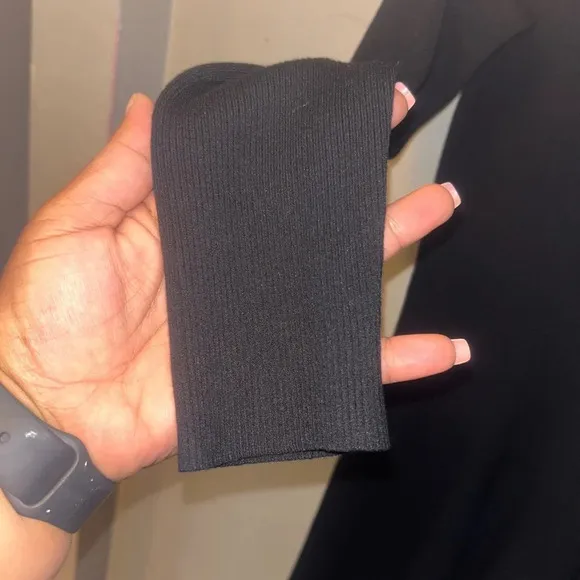 Polo Ralph Lauren dress - black knit long sleeve round neck fit and flare