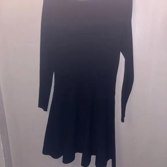 Polo Ralph Lauren dress - black knit long sleeve round neck fit and flare