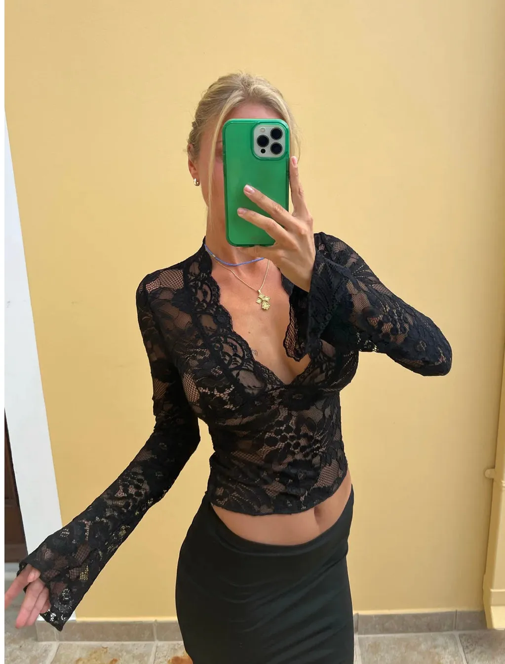 Pretty Lace Top - Black