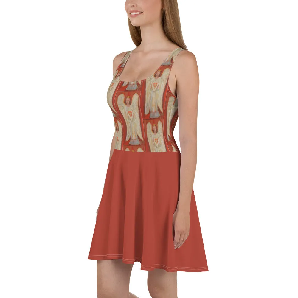 "Angel - Coral" Skater Dress