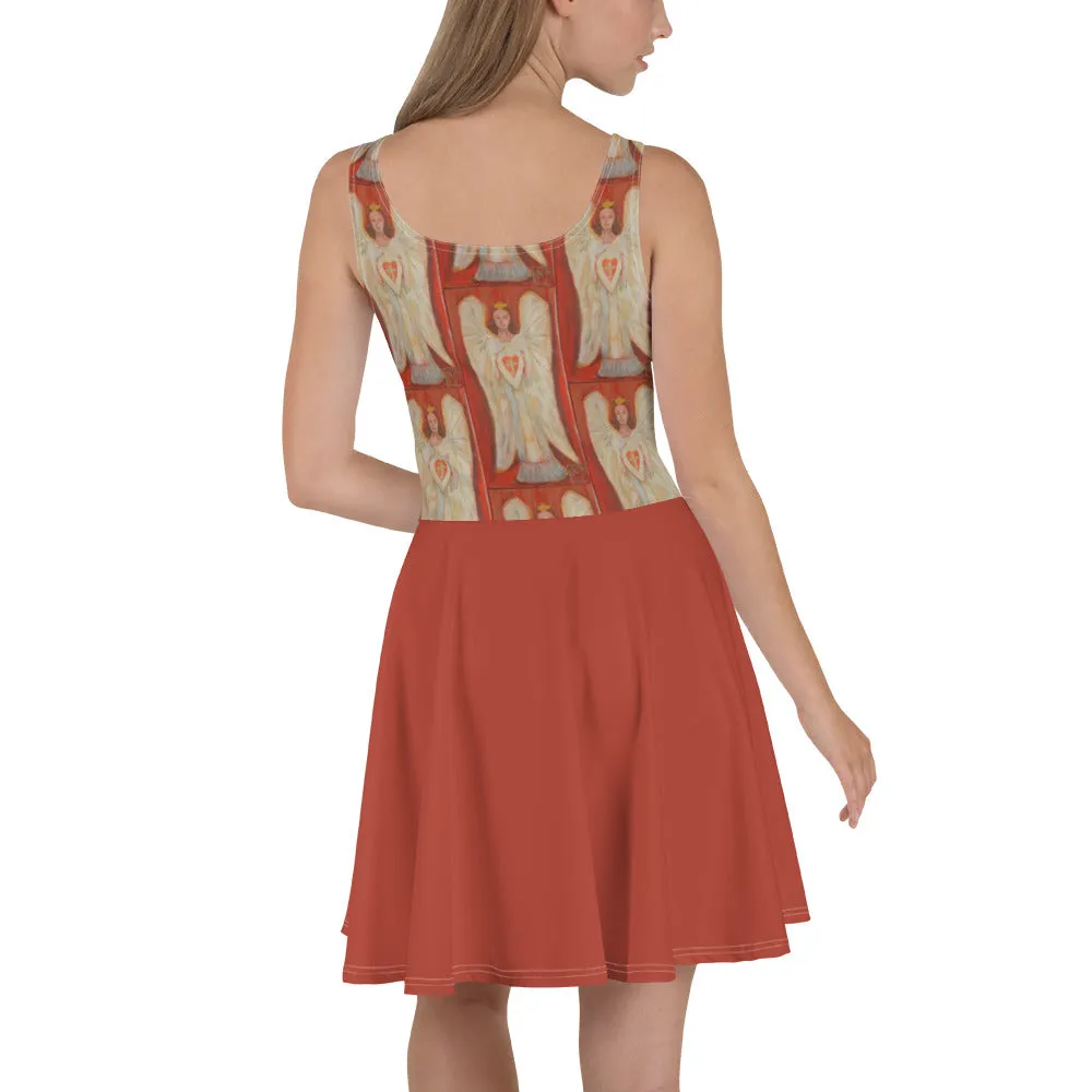 "Angel - Coral" Skater Dress