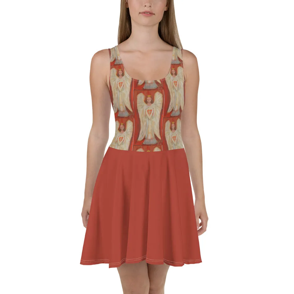 "Angel - Coral" Skater Dress