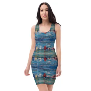 "Spinnaker Party" - Mirrored - Tank Sheath Dress
