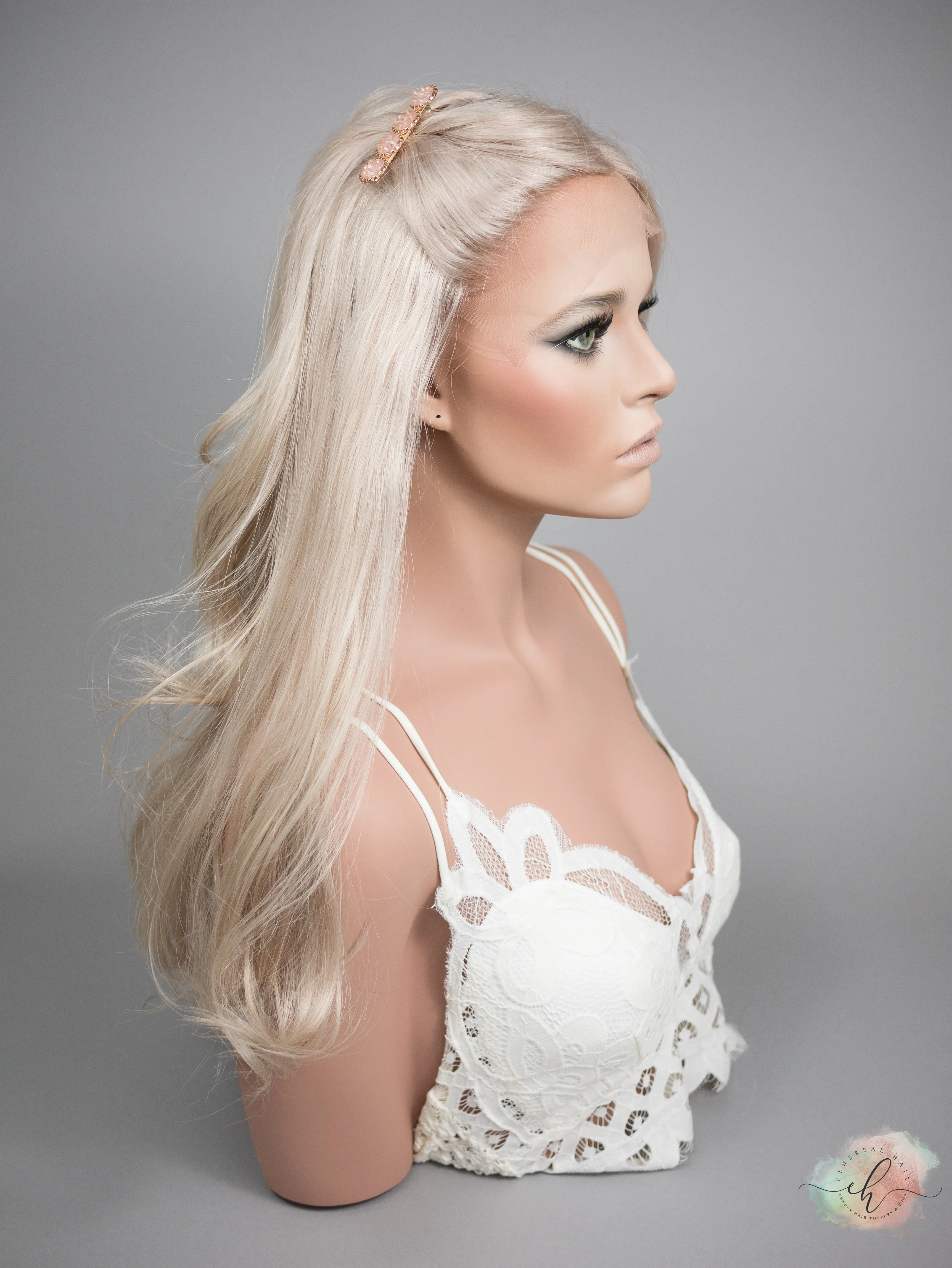 "VALENTINA" Premium Wig: Lace Top, Sz. M, 22-23"