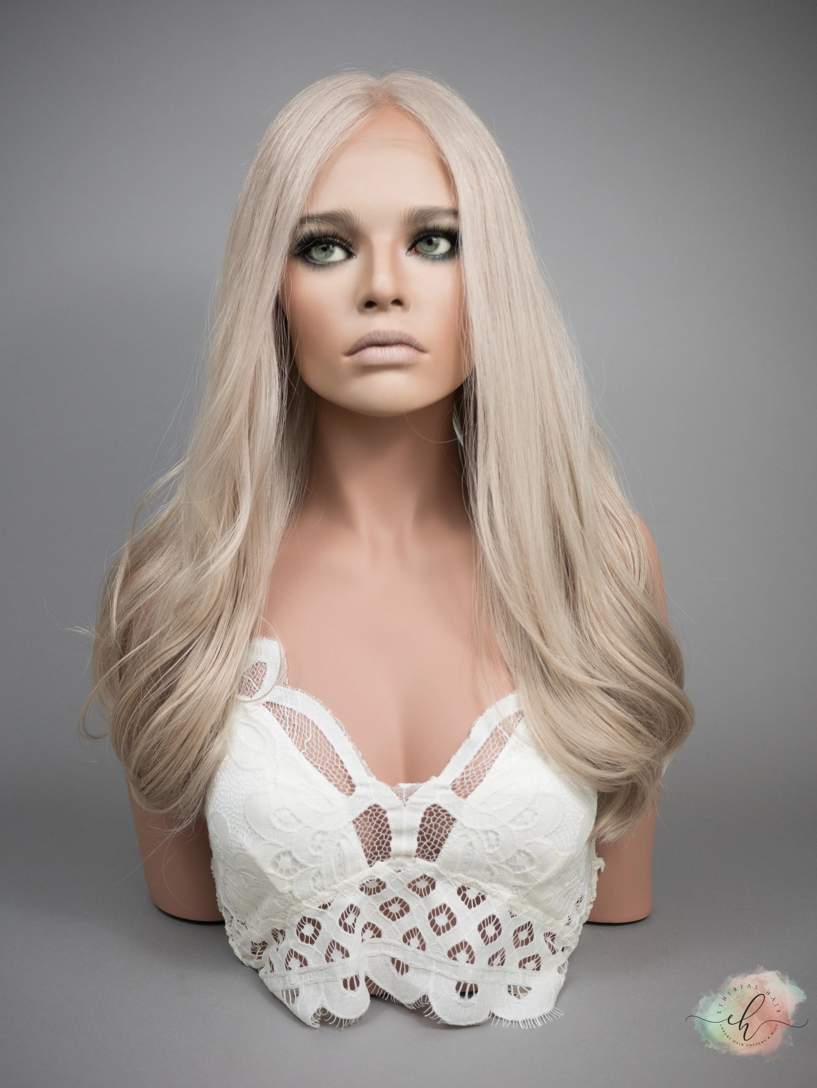 "VALENTINA" Premium Wig: Lace Top, Sz. M, 22-23"