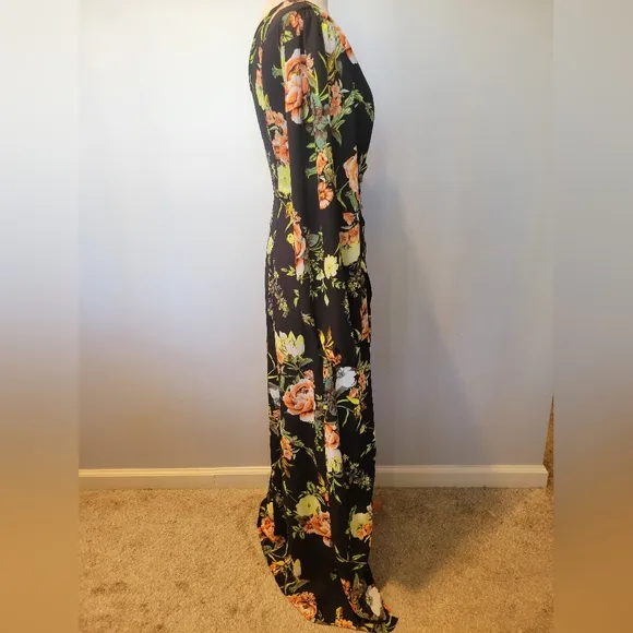 RACHEL Rachel Roy One-Shoulder Floral Gown SZ 8