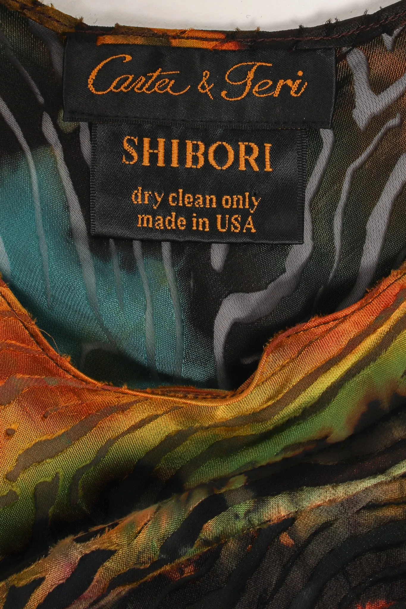 Rainbow Animal Print Silk Burnout Dress