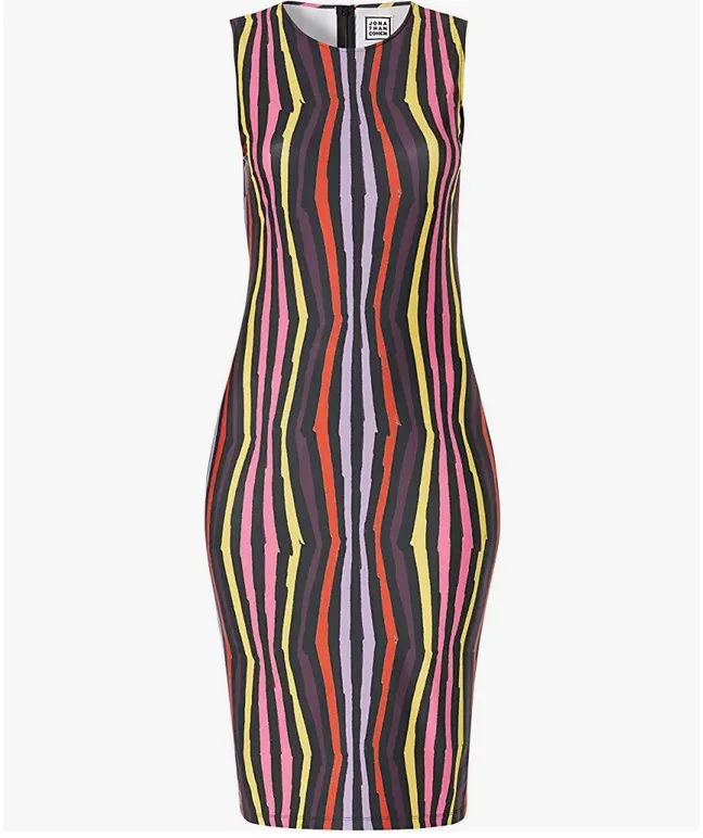 Rainbow Stripe Sleeveless Dress