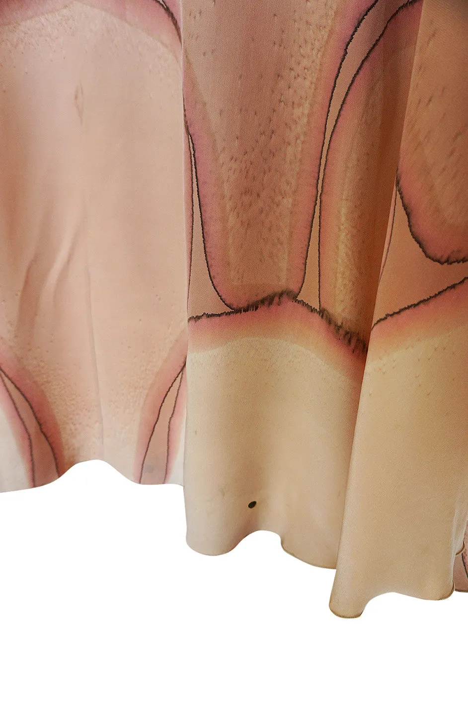 Rare 1960s Hand Painted Silk Andre Murasan Dress & Cape