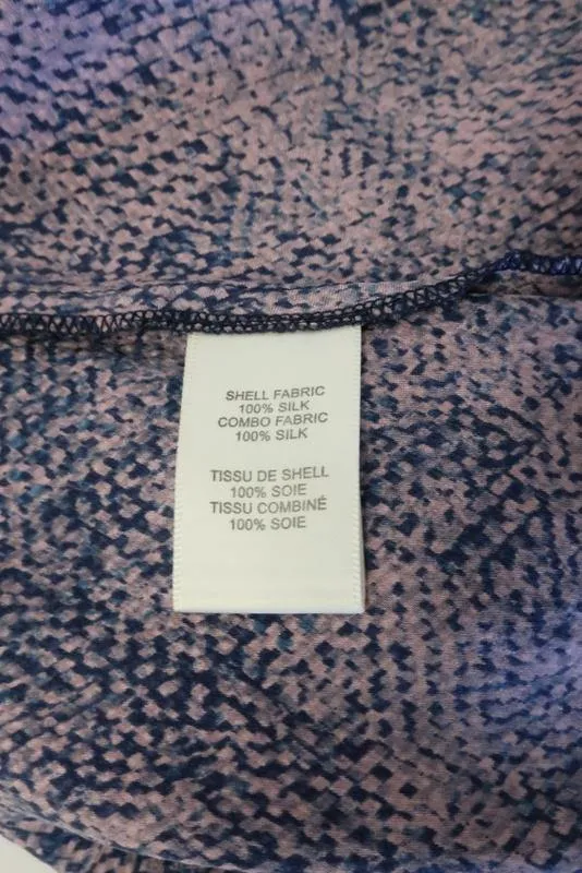 Rebecca Taylor Dress Purple/Pink Static Silk Size 0 Sleeveless Layered Mini
