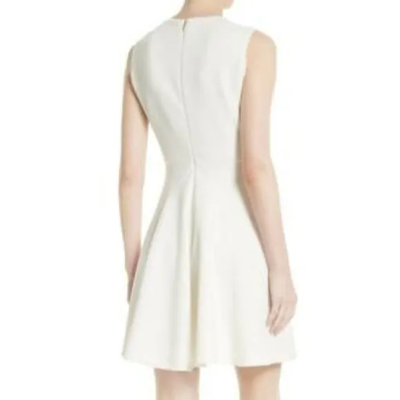 Rebecca Taylor Textured Milk Fit and Flare Dress 6