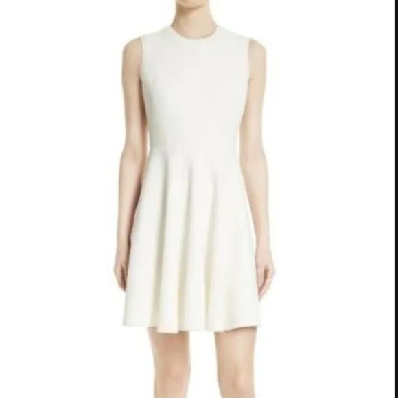 Rebecca Taylor Textured Milk Fit and Flare Dress 6