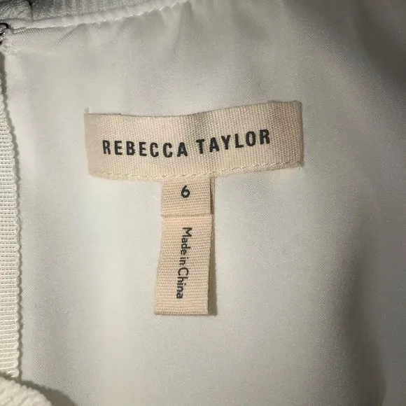Rebecca Taylor Textured Milk Fit and Flare Dress 6