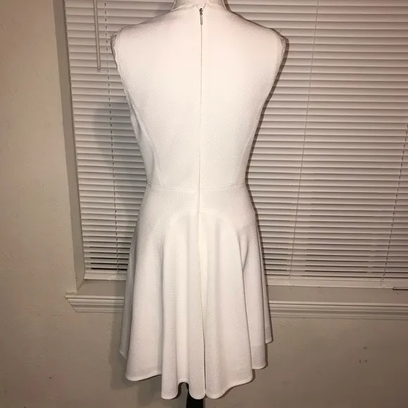 Rebecca Taylor Textured Milk Fit and Flare Dress 6