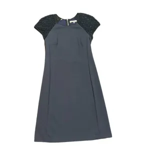 Rebecca Taylor Womens navy blue shift dress with lace 6