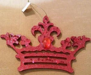 RED GLITTER CROWN