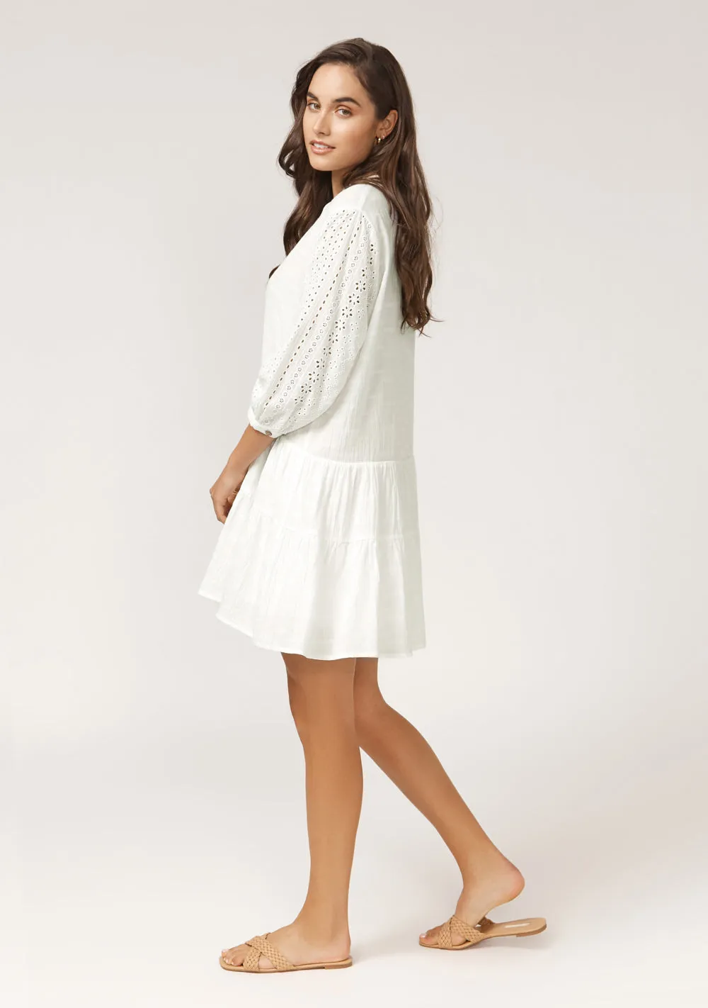 Remi Mini Baby Doll Dress - White