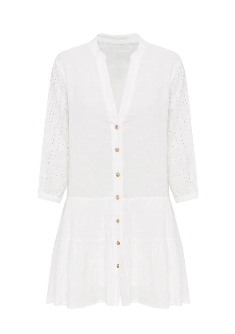 Remi Mini Baby Doll Dress - White