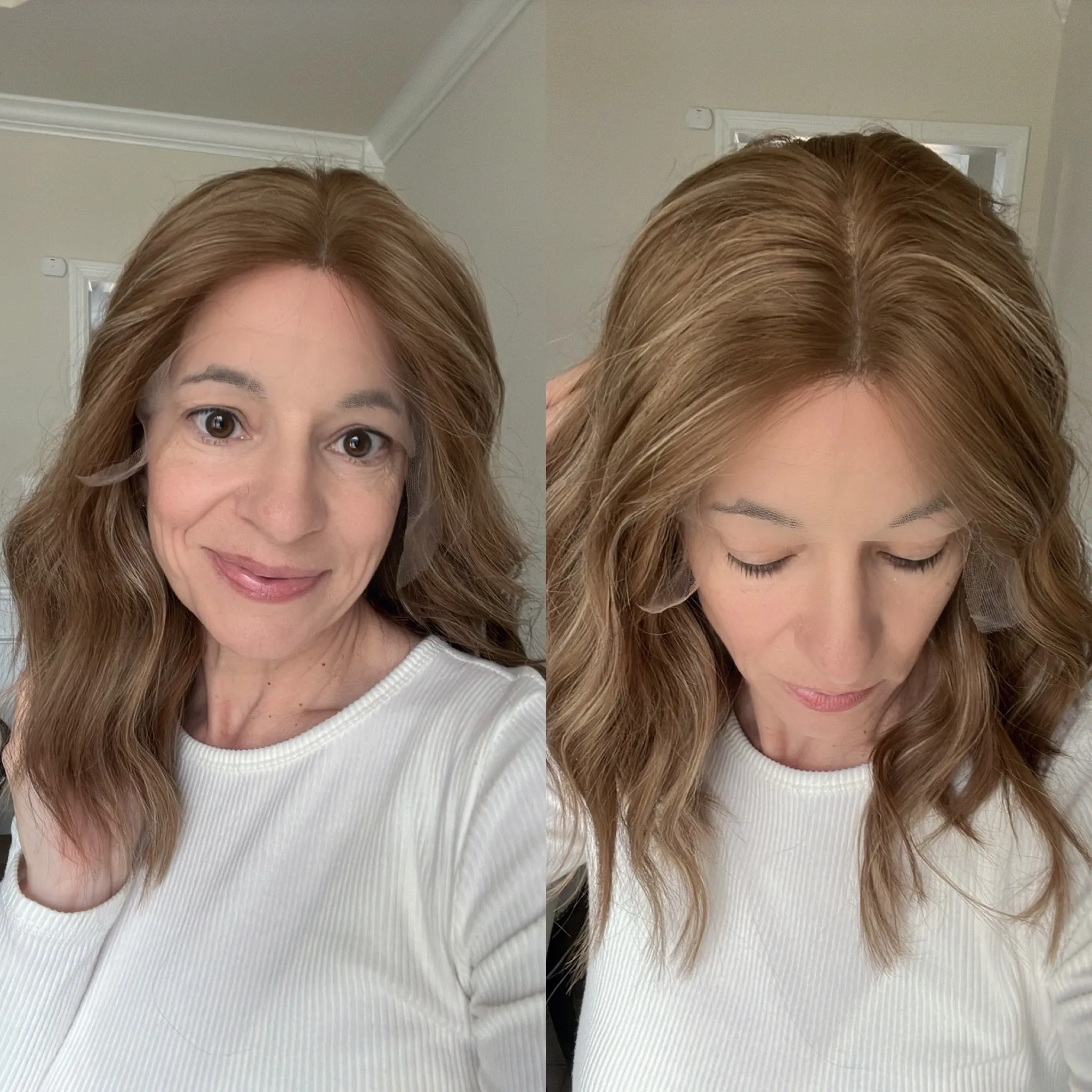 “RHEA" Premium Wig: Lace Top, Sz. M, 16" Inverted Lob