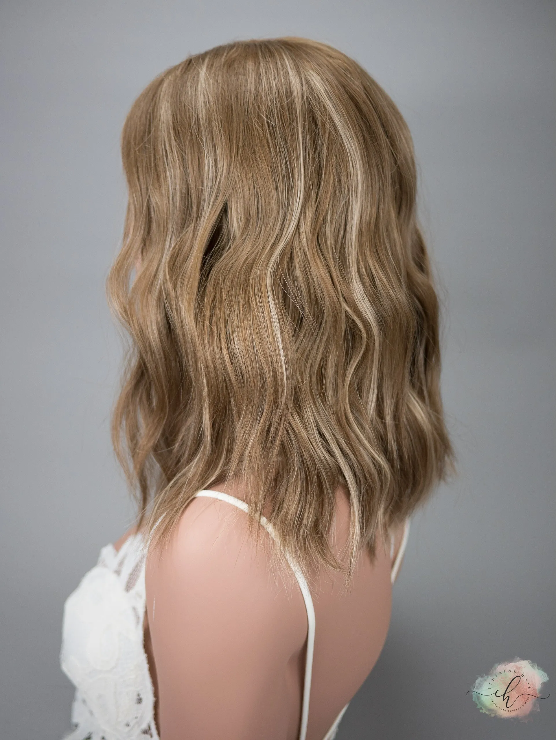 “RHEA" Premium Wig: Lace Top, Sz. M, 16" Inverted Lob