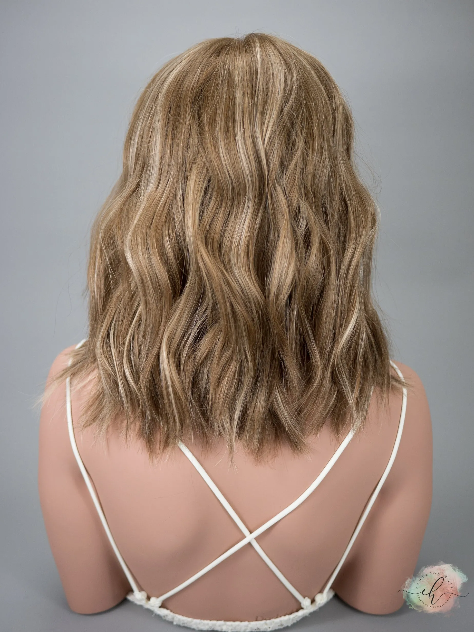 “RHEA" Premium Wig: Lace Top, Sz. M, 16" Inverted Lob