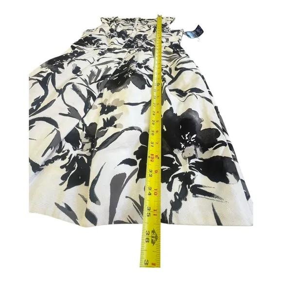 Rickie Freeman For Teri Jon Black And White Carnation Sleeveless Midi Size 12
