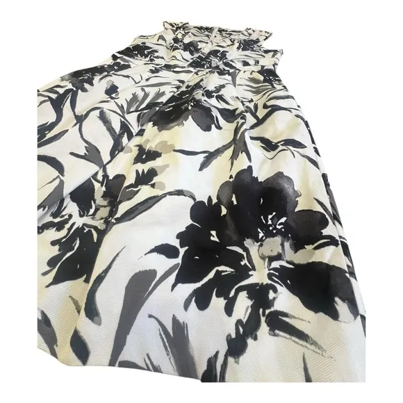 Rickie Freeman For Teri Jon Black And White Carnation Sleeveless Midi Size 12