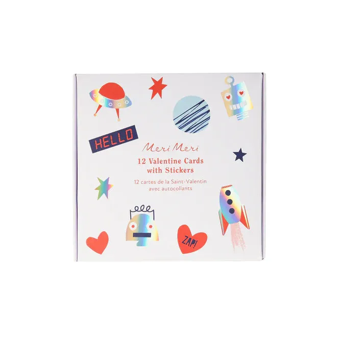 Robot Valentines Cards with Stickers
