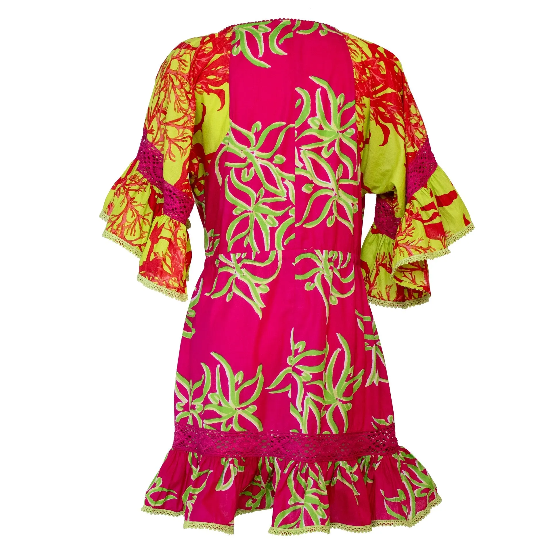 Sandra Tropical Print Mini Dress