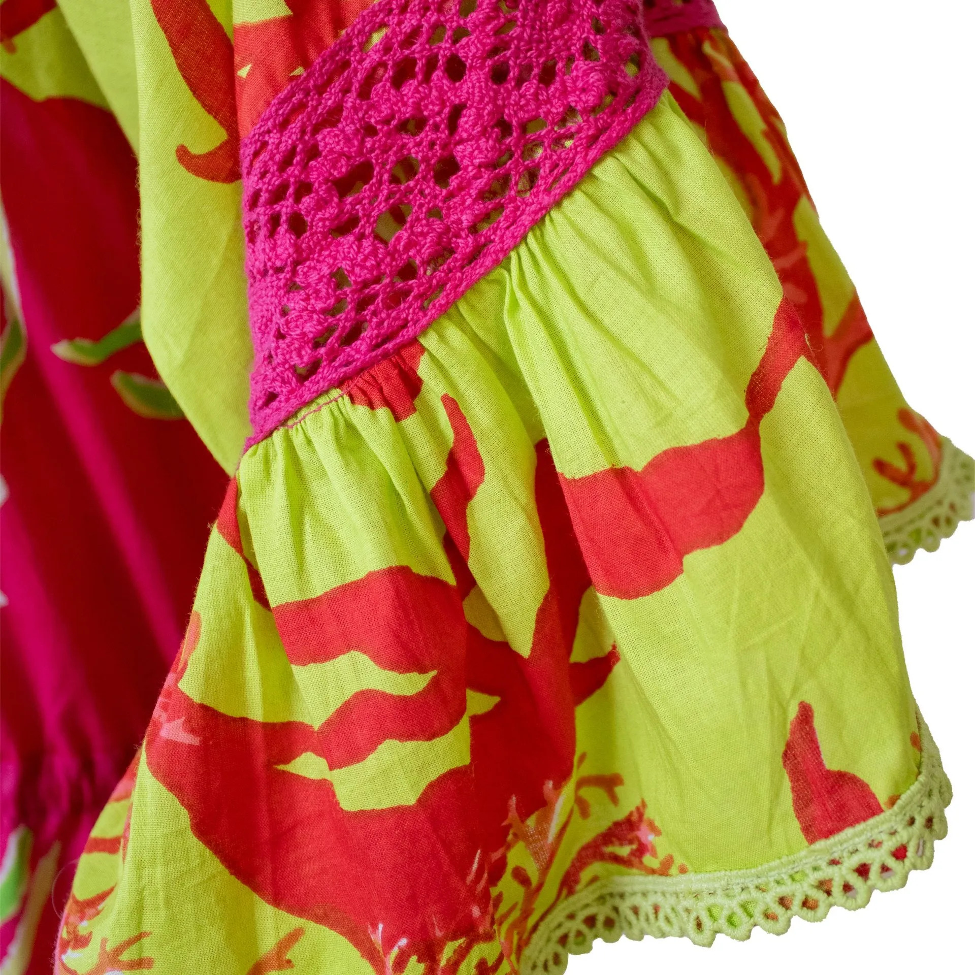 Sandra Tropical Print Mini Dress