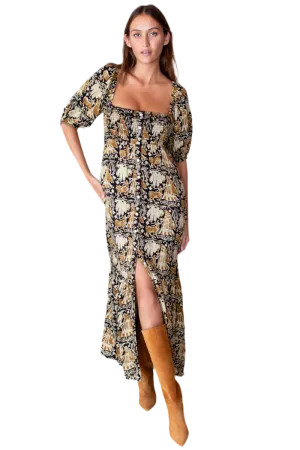 Santiago maxi in story print