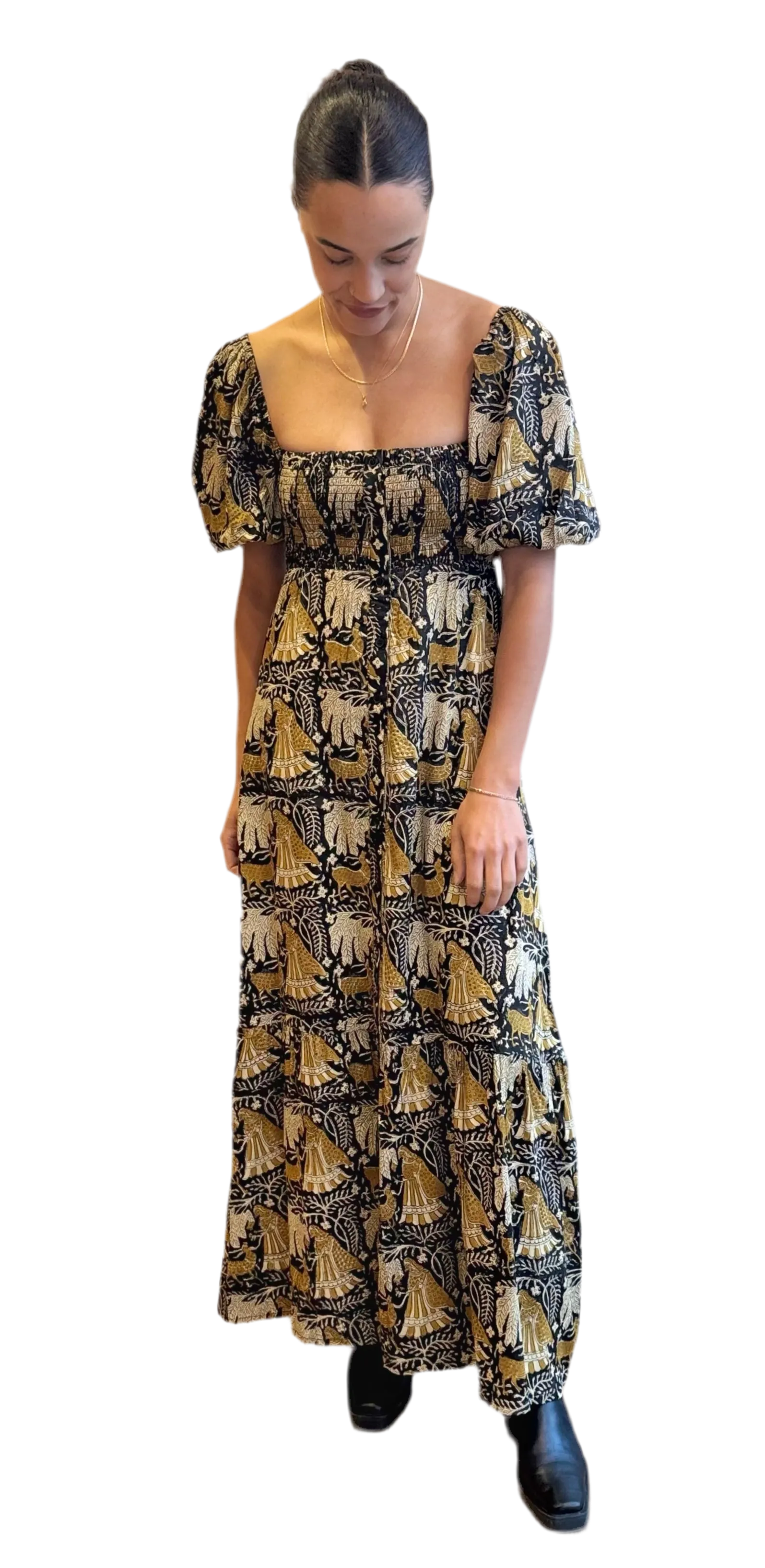 Santiago maxi in story print
