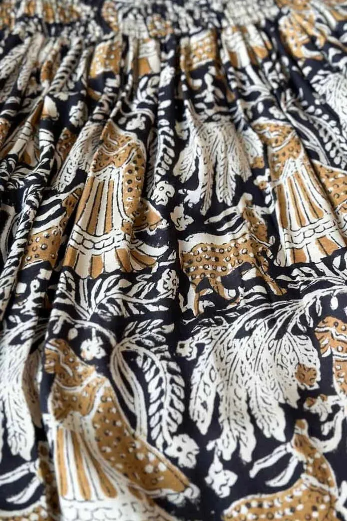 Santiago maxi in story print